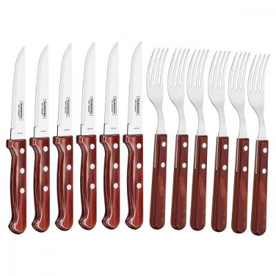 Jogo de Talheres Jumbo Tramontina Churrasco Polywood 12 Pças