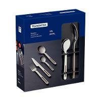 Faqueiro Tramontina Vik Em Aço Inox Com Detalhes Em Polipropileno ágata 24 Peças Tramontina - 3