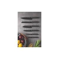 Jogo De Facas Nygma Com Lâminas Em Aço Inox E Cabos Texturizados Preto 6 Peças - 2