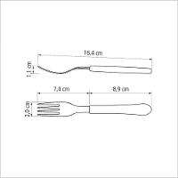 Garfo Para Sobremesa Tramontina Leme Com Lâmina Em Aço Inox E Cabo De Polipropileno Preto Tramontina - 3