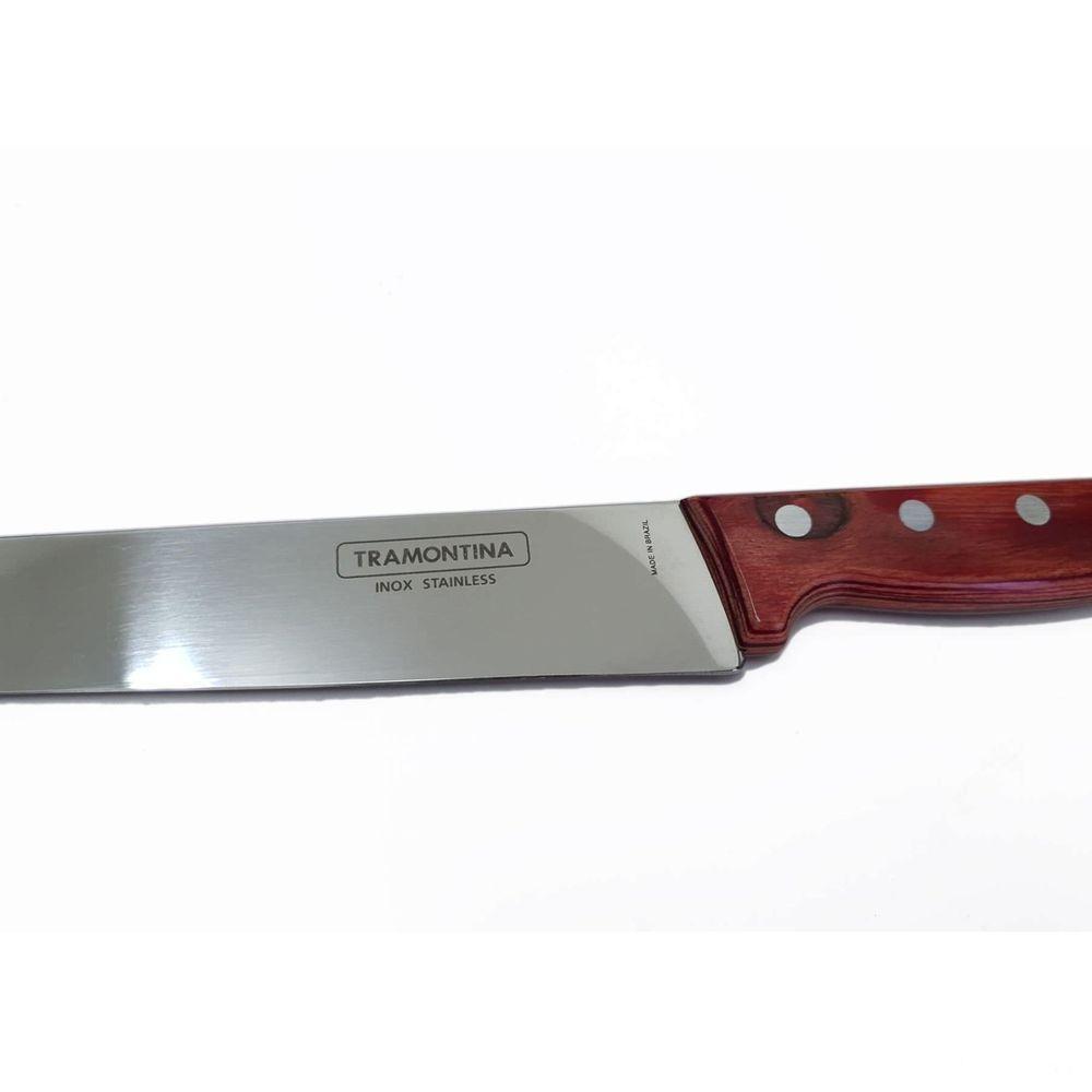 Faca Para Cozinha Tramontina Em Inox 8" E Cabo Vermelho Polywood Tramontina - 2