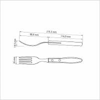 Garfo Jumbo Tramontina Com Lâmina Em Aço Inox E Cabo Em Madeira Polywood Castanho Tramontina - 3