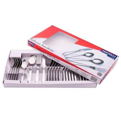 Conjunto De Talheres Faqueiro 24 Peças Aço Inox Sunshine