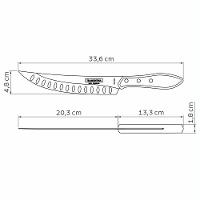 Faca Para Carne Butcher Cabo Em Madeira Tratada Polywood Vermelho 8" Tramontina - 3