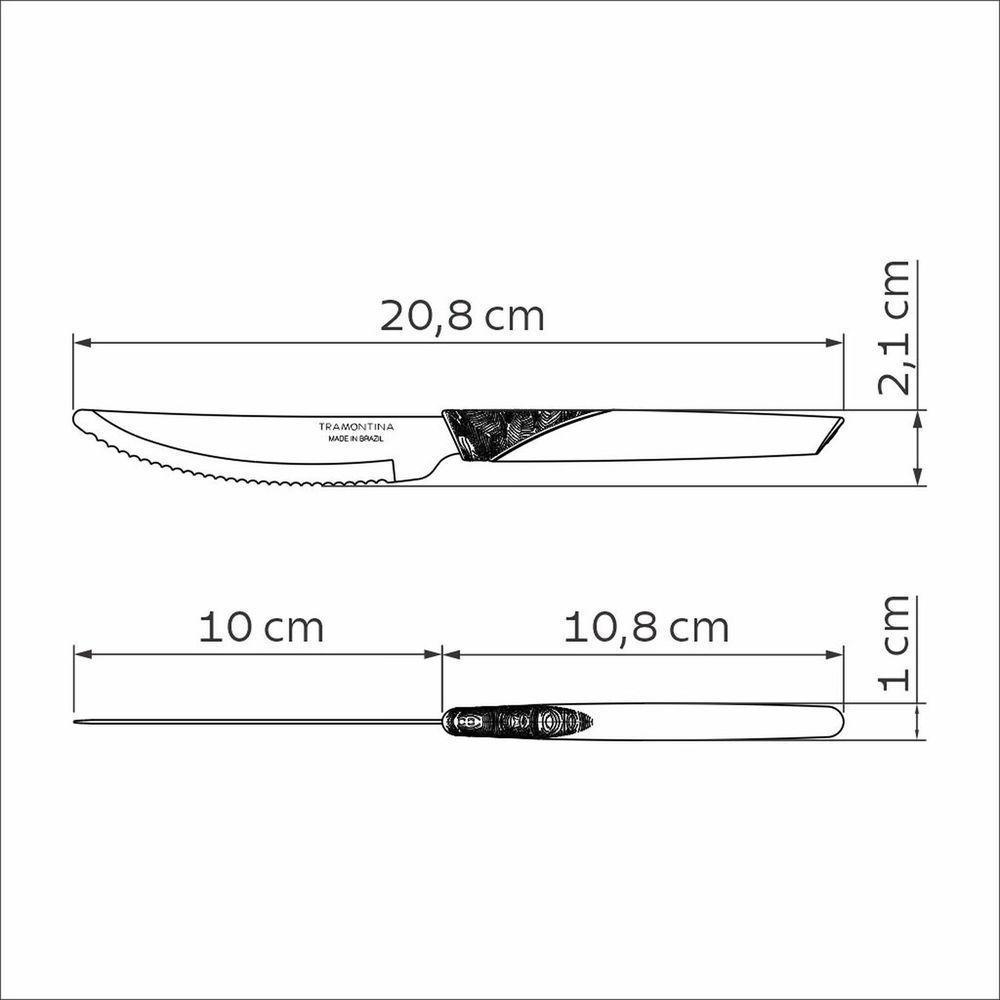 Faca De Mesa Lyf Com Lâmina Em Aço Inox E Cabo De Polipropileno Pcr Verde Natureza 4" - 3