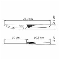 Faca De Mesa Lyf Com Lâmina Em Aço Inox E Cabo De Polipropileno Pcr Verde Natureza 4" - 3