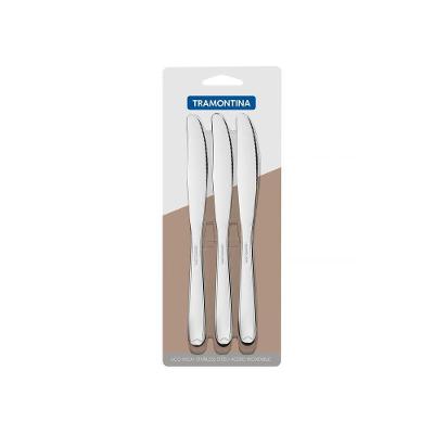 Conjunto De Facas De Mesa Tramontina Copacabana Em Aço Inox 3 Peças Tramontina