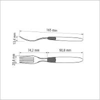 Garfo Para Sobremesa Ipanema Com Lâmina Em Aço Inox E Cabo De Polipropileno Preto - 2