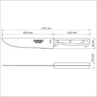 Faca Para Cozinha Ultracorte Com Lâmina Em Aço Inox E Cabo De Polipropileno Preto 7" - 2
