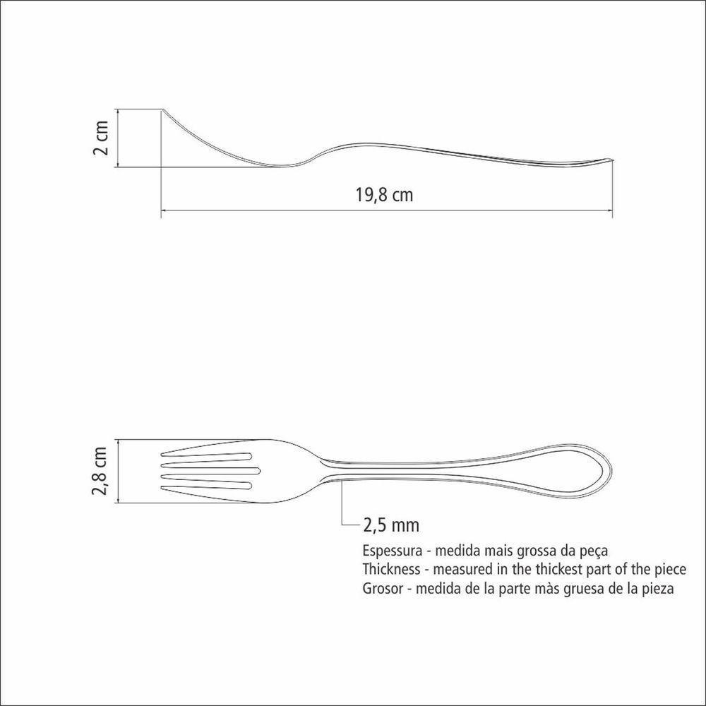 Garfo Para Peixe Tramontina Italy Em Aço Inox Tramontina - 2