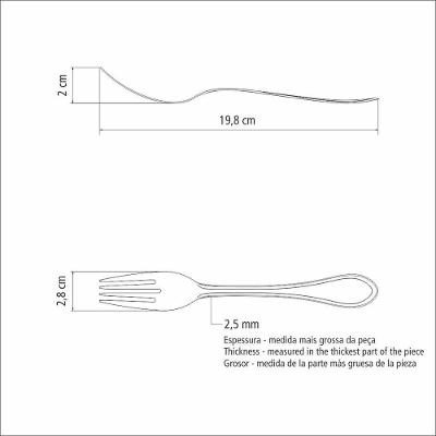 Garfo Para Peixe Tramontina Italy Em Aço Inox Tramontina