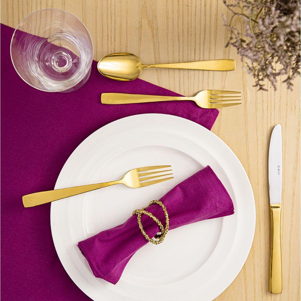 Faqueiro Em Inox Pisa Dourado Com 30 Peças Wolff - 2