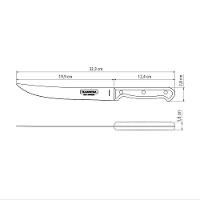 Faca Trinchante Ultracorte Com Lâmina Em Aço Inox E Cabo De Polipropileno Preto 8" - 2