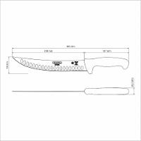 Faca Para Carne Butcher Com Lâmina Em Aço Inox E Cabo Azul 10" Tramontina