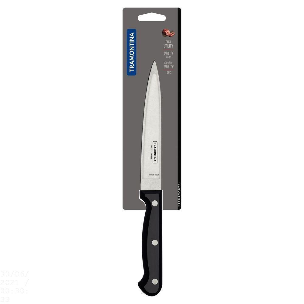 Faca Utility Ultracorte Com Lâmina Em Aço Inox E Cabo De Polipropileno Preto 6" - 4