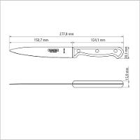Faca Utility Ultracorte Com Lâmina Em Aço Inox E Cabo De Polipropileno Preto 6" - 3