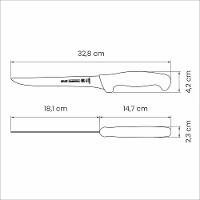 Faca Para Desossar Profissional Com Lâmina Em Aço Inox E Cabo Em Polipropileno Vermelho 7 - 2