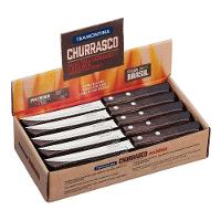 Faca Para Churrrasco 5" Tramontina Em Aço Inox E Cabo Madeira Polywood Castanho Tramontina - 6