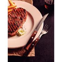 Faca Para Churrrasco 5" Tramontina Em Aço Inox E Cabo Madeira Polywood Castanho Tramontina - 7