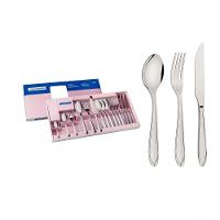 Faqueiro Laguna Em Aço Inox Com Facas Para Churrasco Acabamento Em Brilho 24 Peças - 1