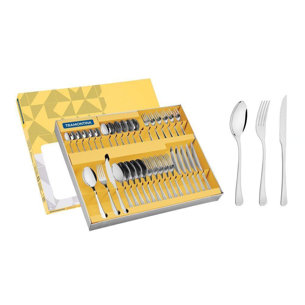 Faqueiro Havana Em Aço Inox Com Facas Para Churrasco Acabamento Em Brilho 36 Peças - 3