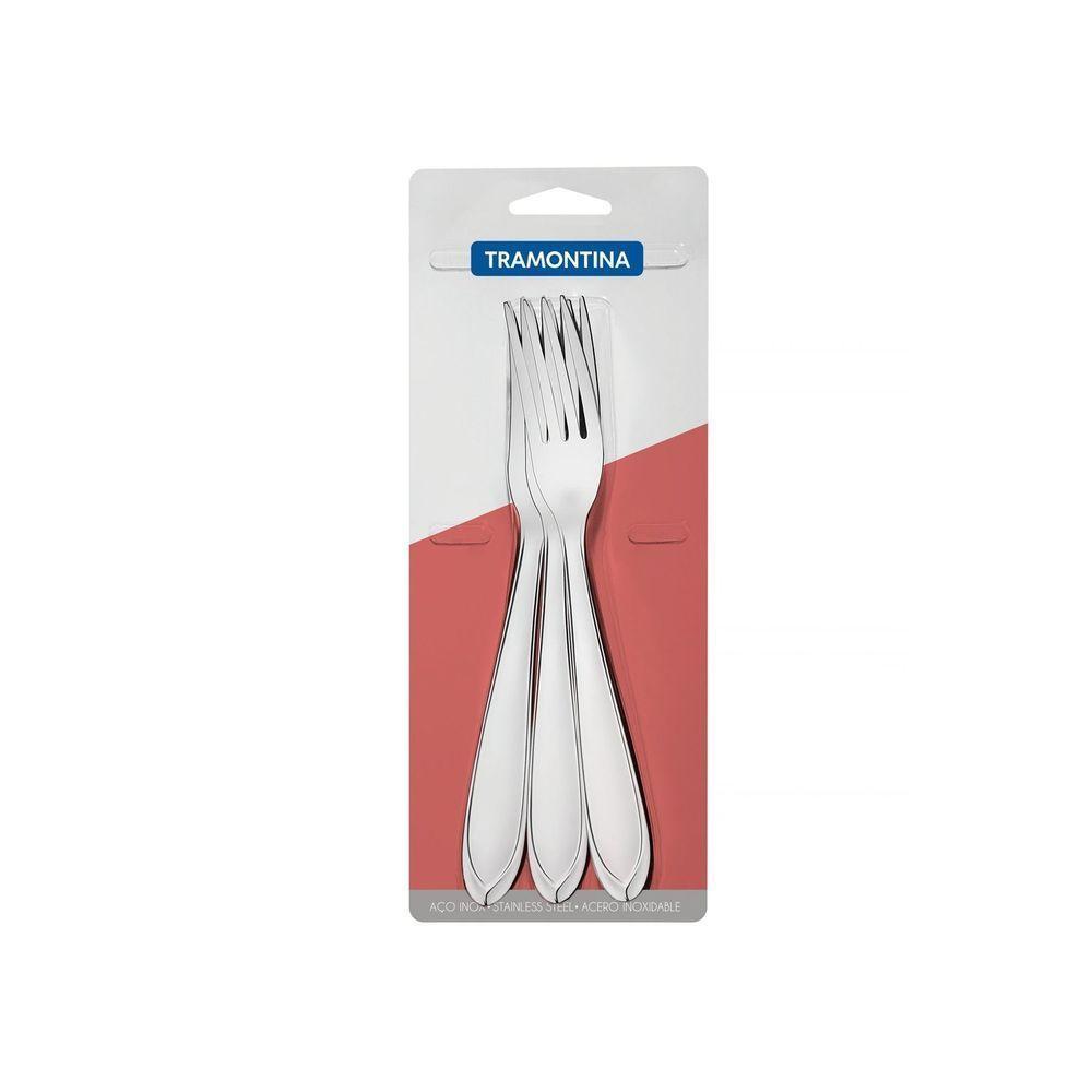 Conjunto De Garfos De Mesa Tramontina Laguna Em Aço Inox 3 Peças Tramontina - 1