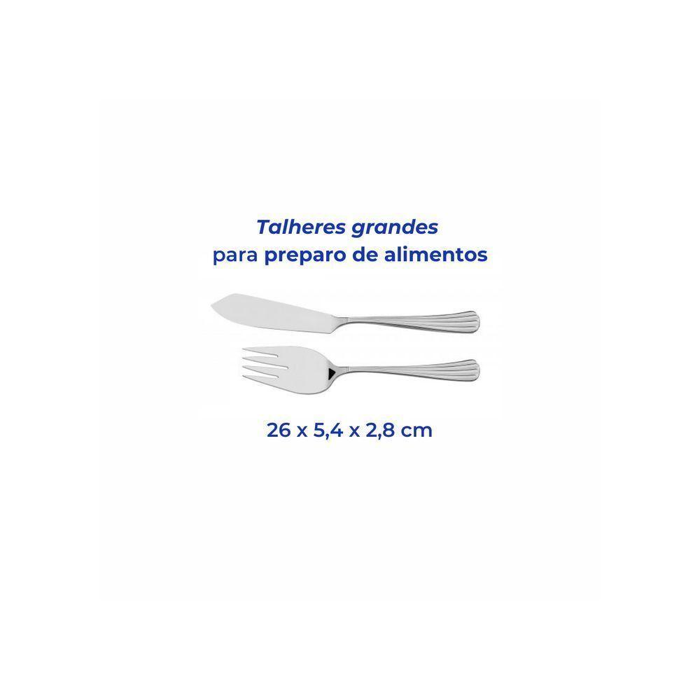 Talheres Trinchantes Para Peixe Viena Em Aço Inox Acabamento Alto Brilho Com Detalhes Em - 3