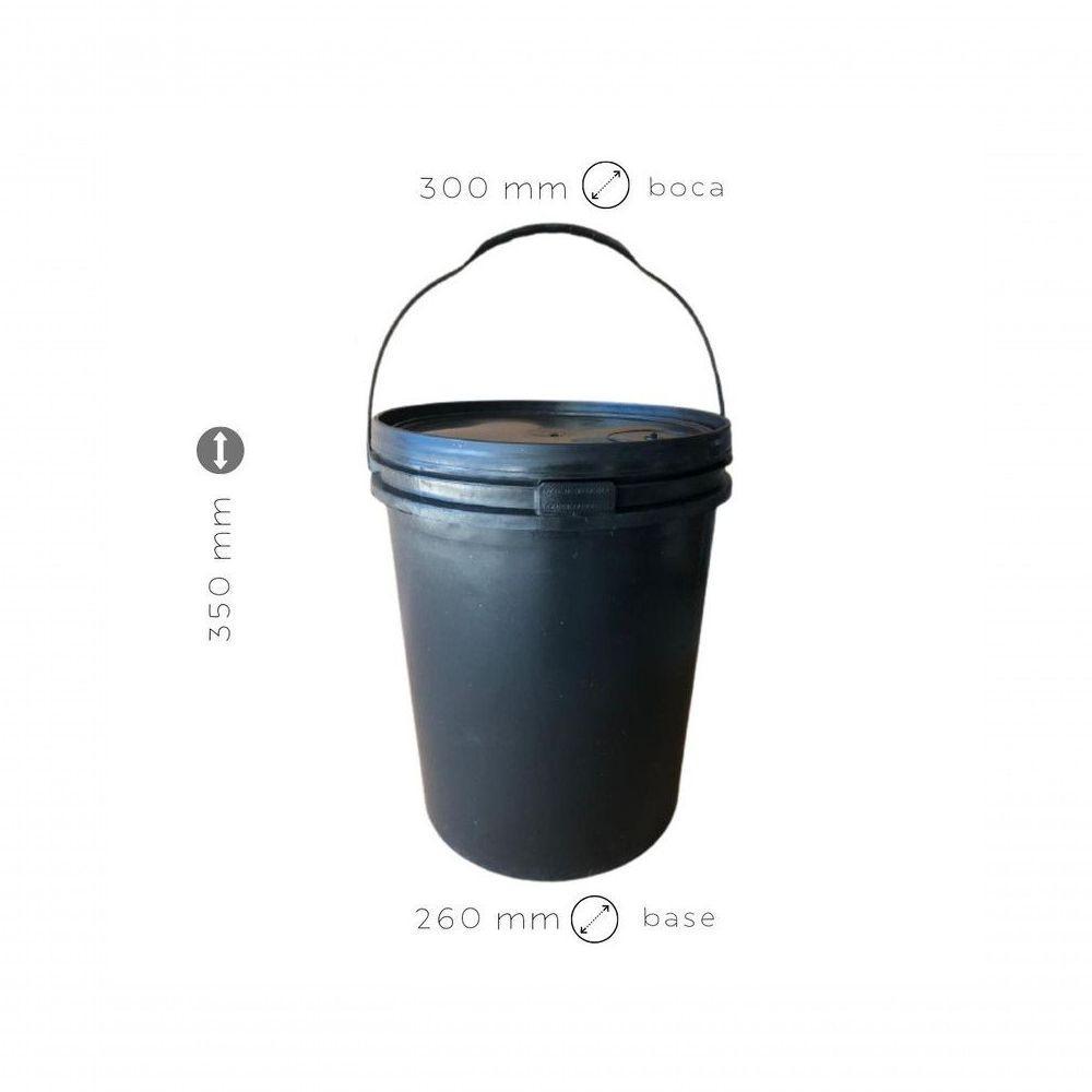 Balde 20l Para Pretinho Líquido Alça Plástica Com Tampa - 3