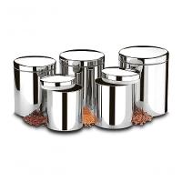 Conjunto De Potes Porta Mantimentos Com Tampa Brinox Suprema 5 Peças Inox - 1