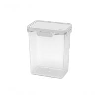 Pote Hermético 950 Ml Retangular Plástico Cor Branco Linha Hug Coza - 1