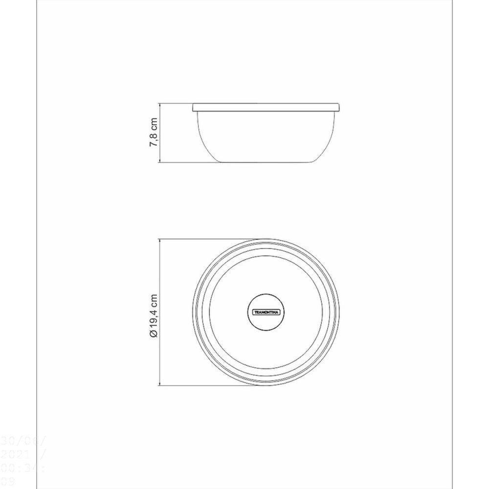 Pote Tramontina Freezinox Redondo Em Aço Inox Com Tampa Plástica 18 Cm 1,6 L Tramontina - 5