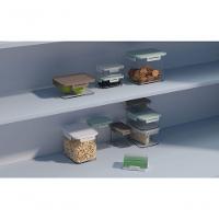 Pote Hermético 1,1 L Retangular Plástico Cor Branco Linha Hug Coza - 2