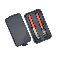 Marmita Fit Dupla 1,3l Salmão Com Talher - Unitermi - 2