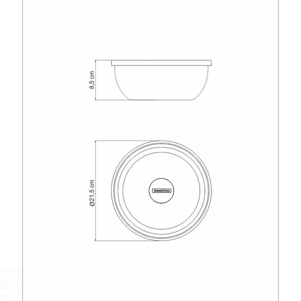 Pote Tramontina Freezinox Redondo Em Aço Inox Com Tampa Plástica 20 Cm 2,2 L Tramontina - 5