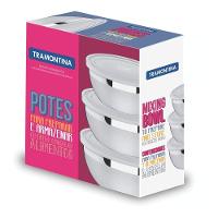 Jogo De Potes Tramontina Freezinox Em Aço Inox Com Tampa Plástica 3 Peças - 18+20+22cm Tramontina - 3