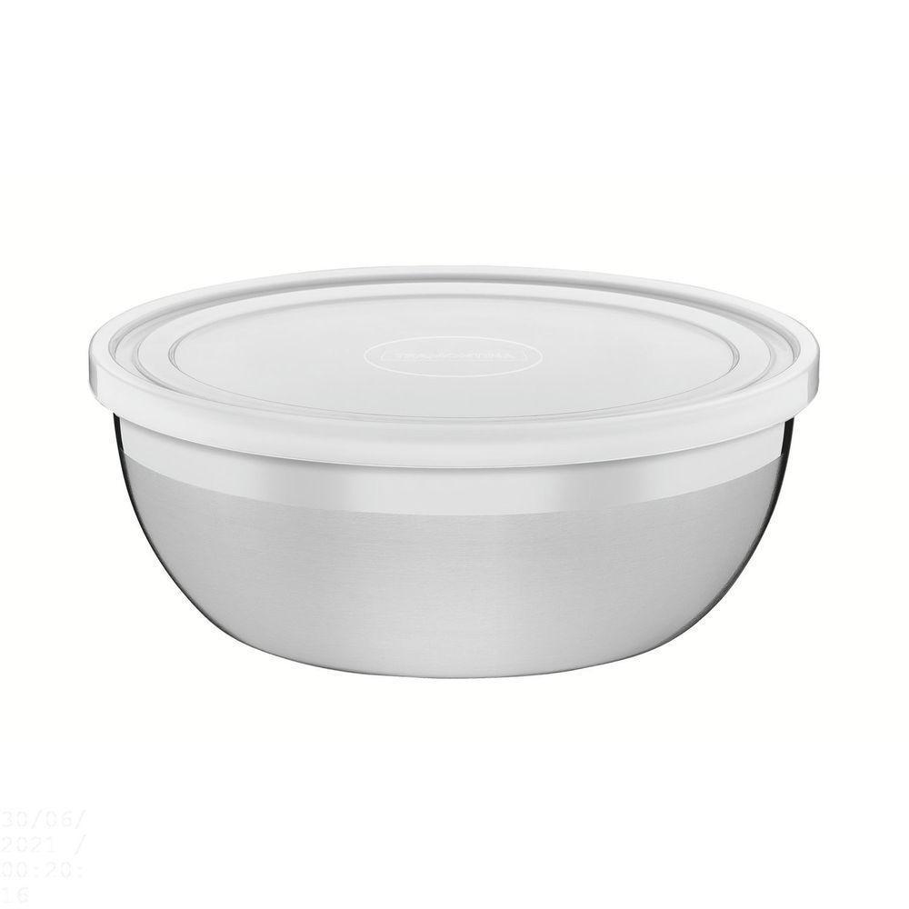 Pote Tramontina Freezinox Redondo Em Aço Inox Com Tampa Plástica 25 Cm 4,2 L Tramontina - 1