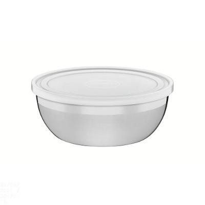 Pote Tramontina Freezinox Redondo Em Aço Inox Com Tampa Plástica 22 Cm 2,9 L Tramontina
