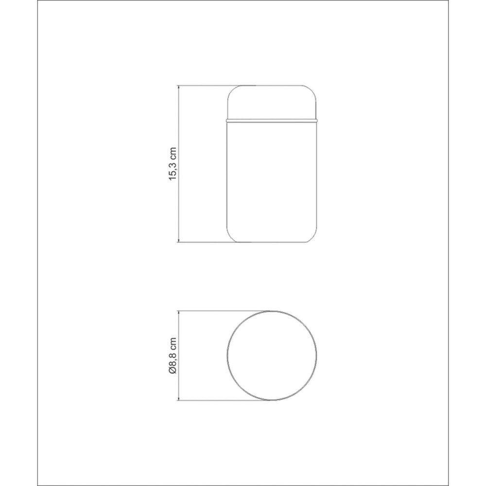 Pote Térmico Tramontina Em Aço Inox Com Tampa Rosa 8,8 Cm 400 Ml Tramontina - 2