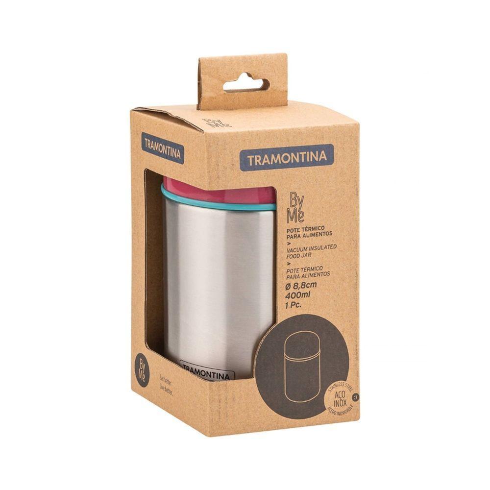 Pote Térmico Tramontina Em Aço Inox Com Tampa Rosa 8,8 Cm 400 Ml Tramontina - 6