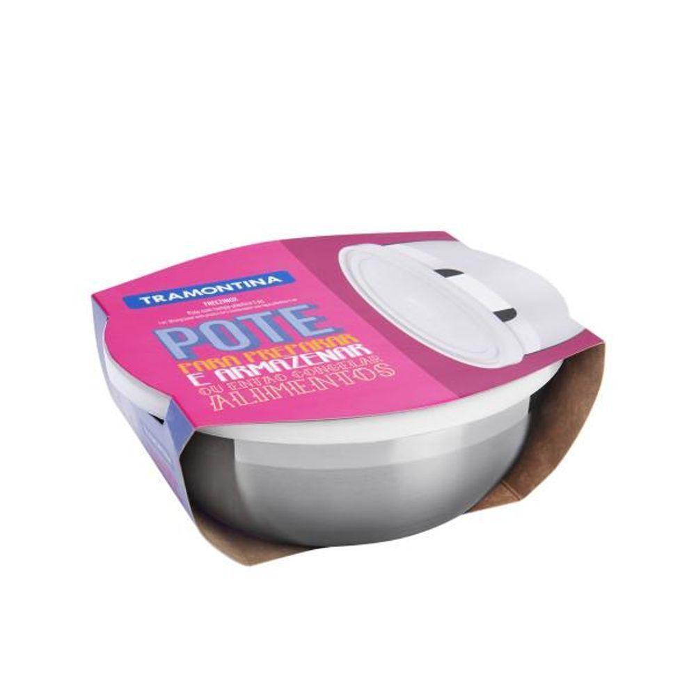 Pote Tramontina Redondo Em Inox Com Tampa 22Cm 2,9L - 6