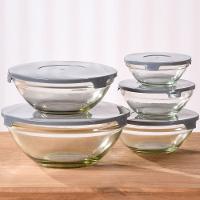 Jogo Com 5 Potes De Vidro Guarda Mantimentos - 1