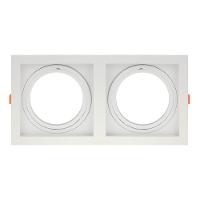 Spot De Embutir Quadrado Recuado Duplo Ar111 Direcionável Branco - 1