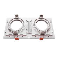 Spot De Embutir Quadrado Recuado Duplo Ar111 Direcionável Branco - 2