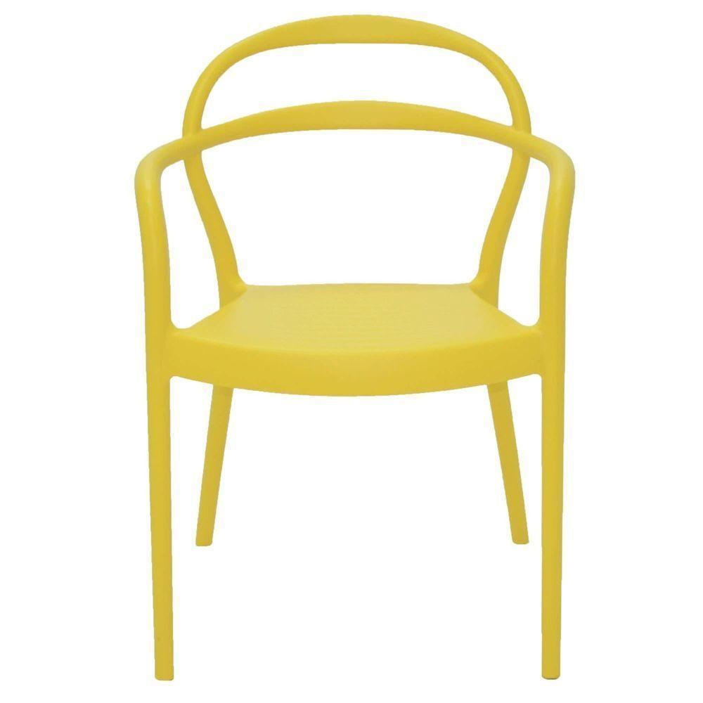 Cadeira Tramontina Sissi Amarela Com Braços Em Polipropileno E Fibra De Vidro Tramontina - 6