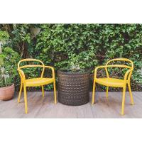 Cadeira Tramontina Sissi Amarela Com Braços Em Polipropileno E Fibra De Vidro Tramontina - 7