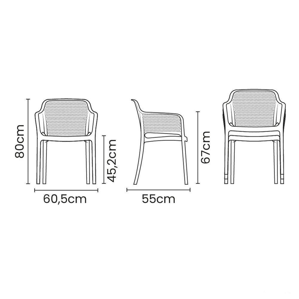 Cadeira Tramontina Gabriela Em Polipropileno E Fibra De Vidro Camurça Tramontina - 3