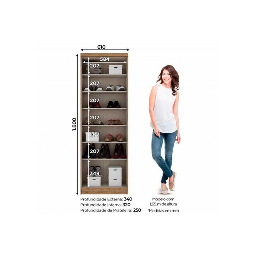 Cama Box Solteiro CRC + D33 Ortobom + Armário Multiuso Margarida Branco - 7