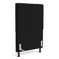 Cabeceira Cama Box Solteiro Mel 90cm Com Frame Veludo Preto - Desk Design - 1
