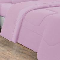 Kit Edredom + Jogo De Lençol Malha 100% Algodão Gran Moratta 7 Peças King - Rosa Bebê-rosa Bebê - 3