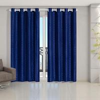 Cortina Blackout Pvc Com Tecido Voil Xadrez 2,80 M X 2,30 M - Marinho - 3